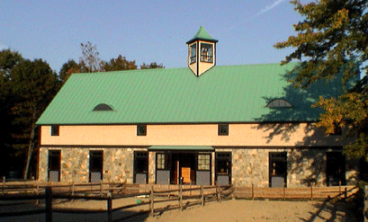 color photo of barn